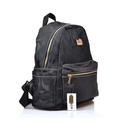 Coach Logo Monogram Medium Black Backpacks DPG | Coach Outlet Canada